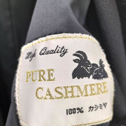 ピュア カシミヤ pure cashmere PURE CASHMERE 100% & Mink Real Fur Balmacaan Coat ピュア カシミア 100% ミンク リアルファー 装飾 バルマカーン ステンカラー ロング コート 比翼 レディース 9