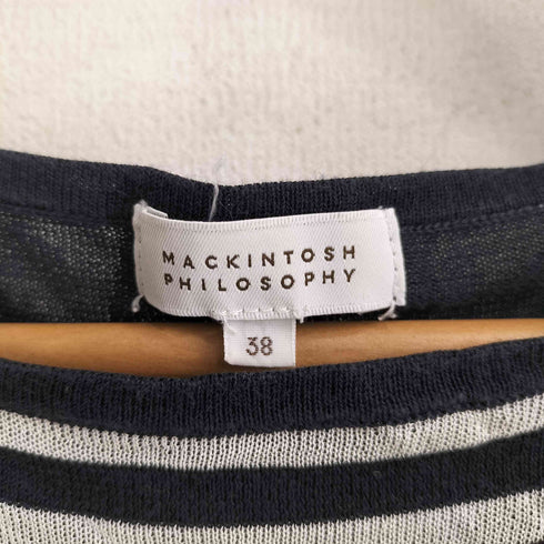 マッキントッシュフィロソフィー MACKINTOSH PHILOSOPHY ボーダー切替 ブラウス レディース 38