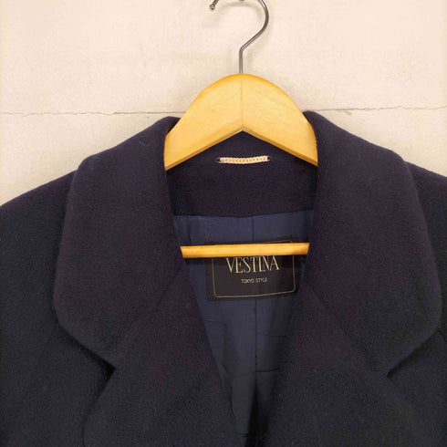 VESTINA pure cashmere カシミヤ100ダブルチェスターコート レディース 9