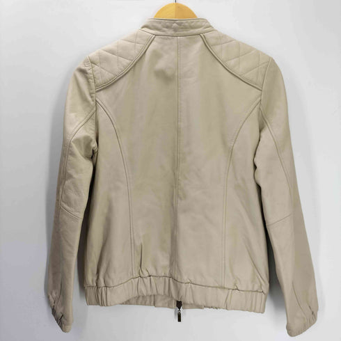 Lamb Leathe Rracing Lacket 羊革 ラムレザーシングル ジップアップ レーシング ライダース ジャケット レディース import:M
