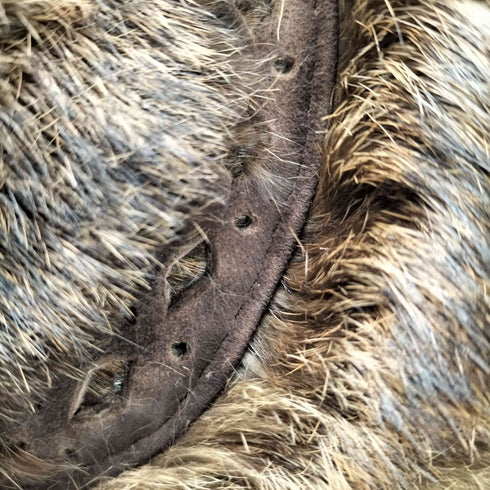 Real Fur 100% & Real Leather Tiered Mouton Long Coat リアルファー 100% & 本革 リアルレザー 切替え 装飾 ティアード ムートン ロング コート レディース 9