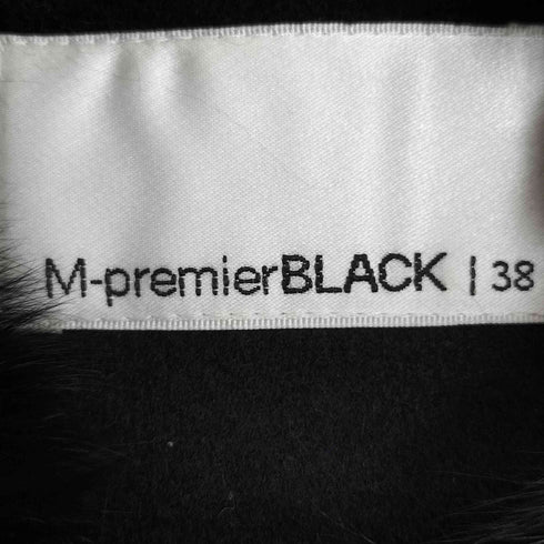 エムプルミエブラック M-premier BLACK ウールカシミヤ フォックスファー ポンチョコート レディース JPN:38