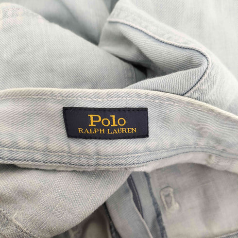 ポロラルフローレン POLO RALPH LAUREN ロゴ刺繍 ウエストフック フロントポケット ハイライズ ワイドレッグ デニムパンツ レディース 26S