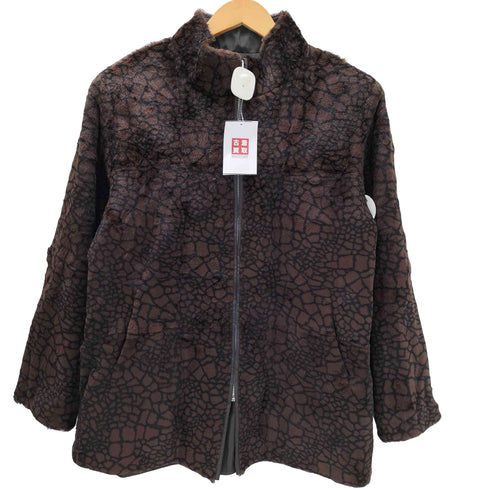 Real Fur 100% Mouton Reversible Long Leopard Coat リアルファー 100% リバーシブル ムートン ロング レオパード コート レディース