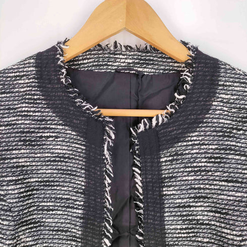 アナイ ANAYI ラメツイード ノーカラージャケット レディース JPN:38