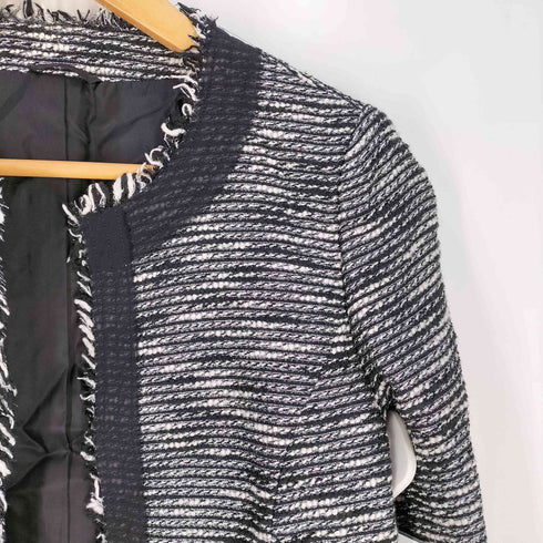 アナイ ANAYI ラメツイード ノーカラージャケット レディース JPN:38