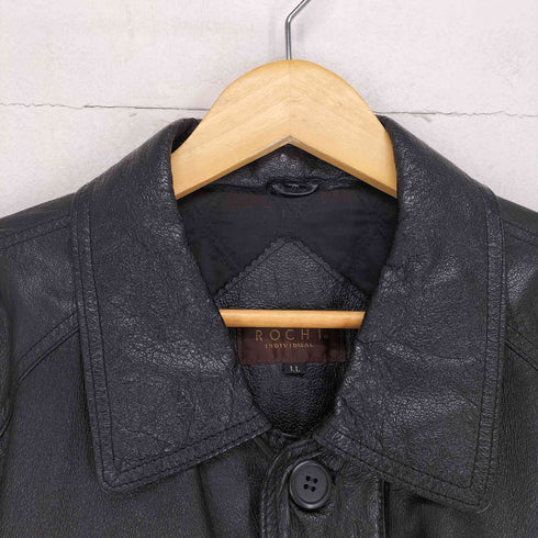 ロッチ ROCHI pig leather ピッグレザーカーコート メンズ LL