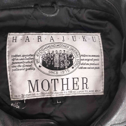 ハラジュクマザー HARAJUKU MOTHER lamb leather ラムレザーカーコート メンズ L