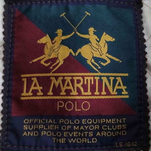 LA MARTINA POLO 裏地キルティング レザー スポーツジャケット メンズ import:M