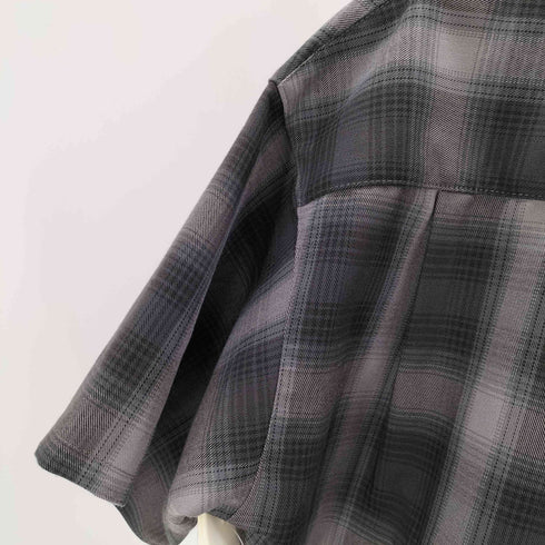 クレイル CLEL TR Loose Half Sleeve Regular Collor Shirt TR ルーズ半袖 レギュラーカラー シャツ オンブレチェック メンズ JPN:XS