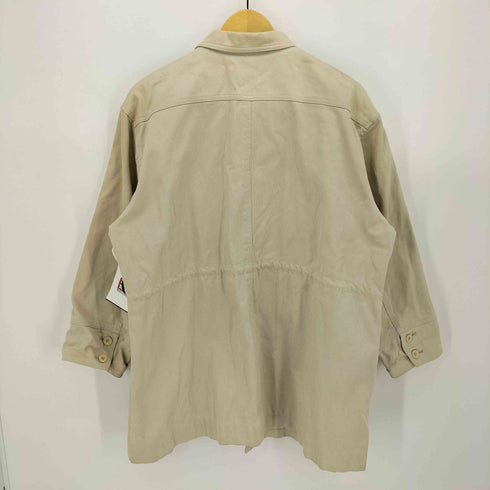 マドモアゼルノンノン mademoiselle NON NON SPORTS 裏地ストライプ ワッペンデザイン ワークコート メンズ