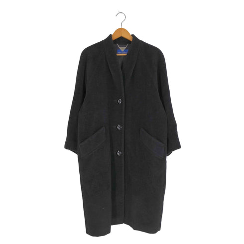 PACO RABANNE カシミヤ混 ノーカラー ロングコート レディース 9AR