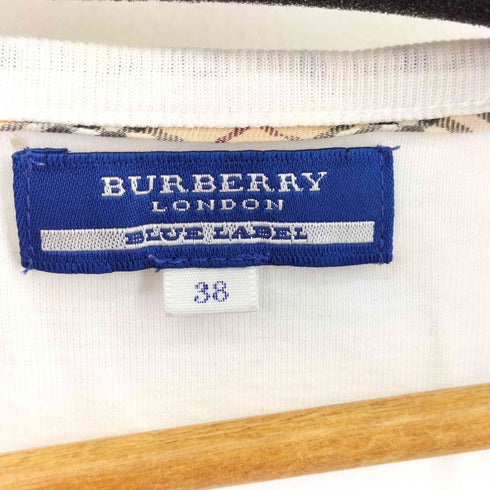 バーバリーロンドン BURBERRY LONDON ノバチェック切り替え S/S Tシャツ レディース DE:38