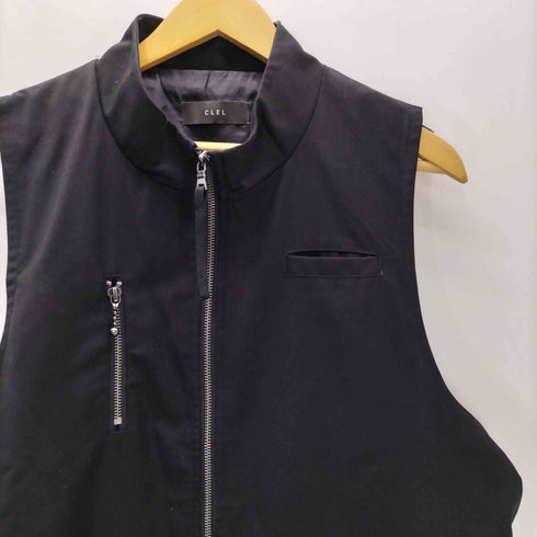 クレイル CLEL Loose High Neck Design Vest ルーズ ハイネック デザイン ベスト メンズ JPN:S