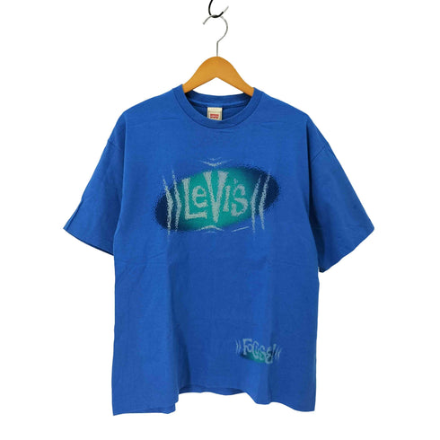 リーバイス Levis 90s 米国製 Focused プリントロゴ コットンシャツ メンズ import:L