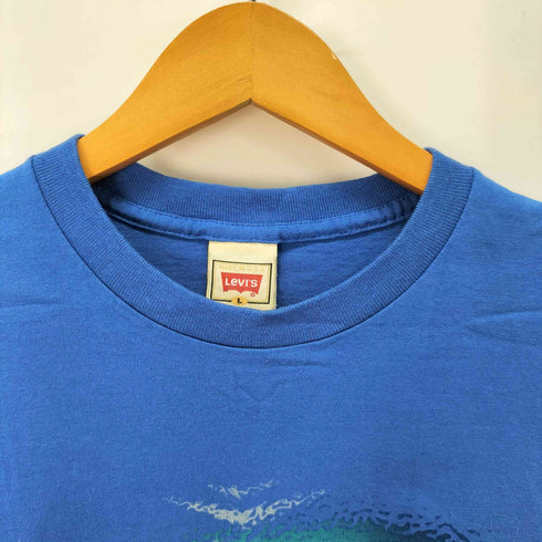 リーバイス Levis 90s 米国製 Focused プリントロゴ コットンシャツ メンズ import:L