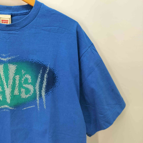 リーバイス Levis 90s 米国製 Focused プリントロゴ コットンシャツ メンズ import:L