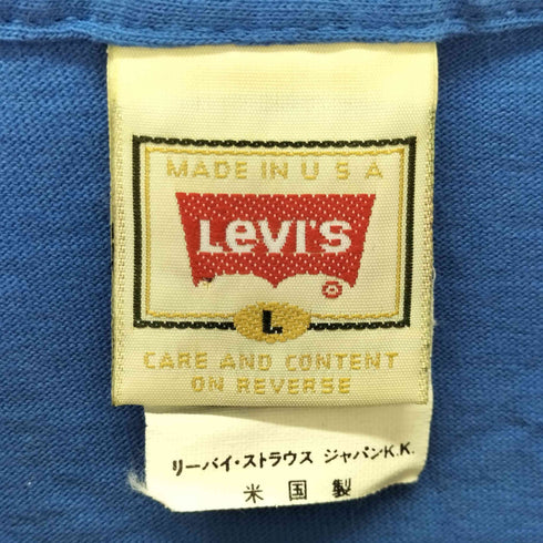 リーバイス Levis 90s 米国製 Focused プリントロゴ コットンシャツ メンズ import:L