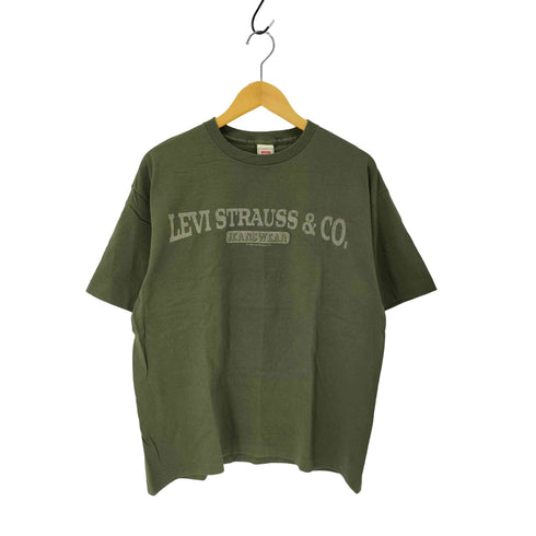 リーバイス Levis 90s USA製 STURAUSS & CO JEANS WEAR プリントロゴ コットンTシャツ メンズ import:L