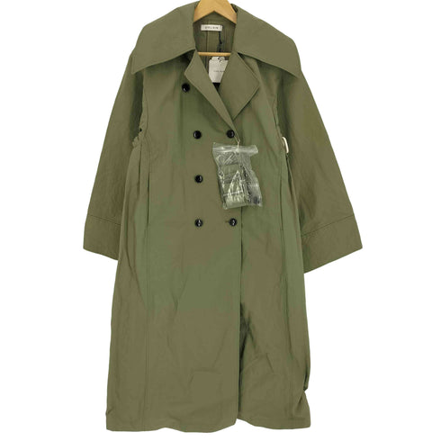 CIELAIR デカ襟 ウエストベルト トレンチ コート レディース JPN:M