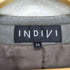 インディヴィ INDIVI lamb leather ラムレザー ノーカラーレザージャケット レディース 36