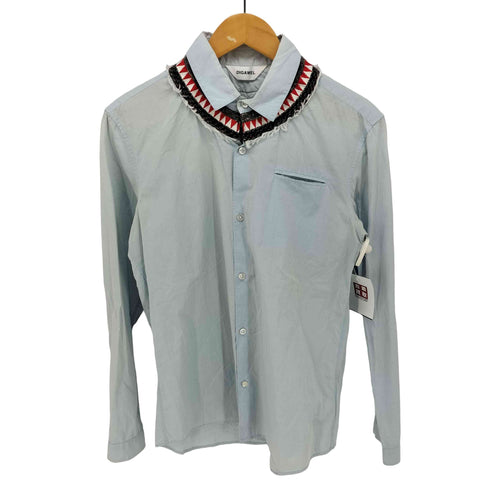 ディガウェル DIGAWEL アンゴラ 異素材切替 フリンジデザイン L/S シャツ メンズ JPN:1