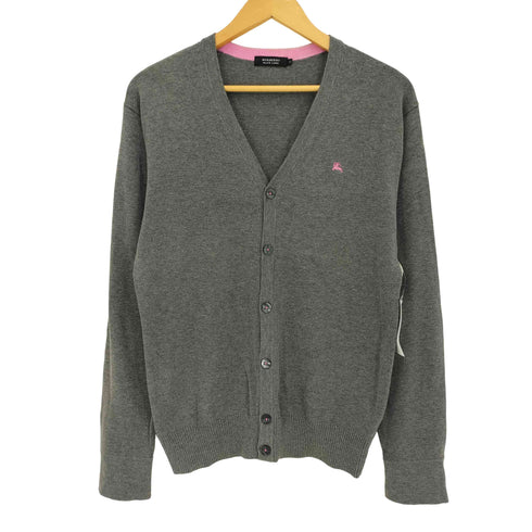 バーバリーブラックレーベル BURBERRY BLACK LABEL コットン 6B ピンクライン カーディガン メンズ JPN:2