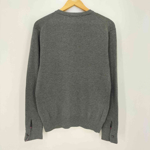 バーバリーブラックレーベル BURBERRY BLACK LABEL コットン 6B ピンクライン カーディガン メンズ JPN:2