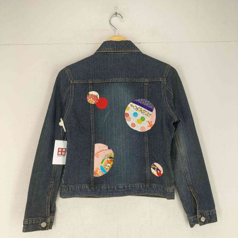 ヤックパック YAK PAK Japanese pattern 和柄パッチワークデザイン デニムジャケット Y2K レディース import:M
