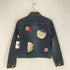 ヤックパック YAK PAK Japanese pattern 和柄パッチワークデザイン デニムジャケット Y2K レディース import:M