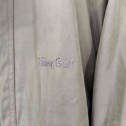 トロイブロス TROY BROS 襟裏 千鳥格子 ハウンドトゥース ロゴ刺繍 スウィングトップ ブルゾン ジャケット メンズ import:M