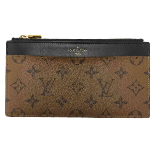 ルイヴィトン LOUIS VUITTON スリムバース モノグラム リバース ウォレット レディース