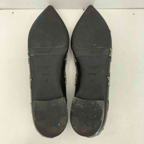 サンローラン Saint Laurent ポインテッドトゥ スタースタッズパンプス レディース 38