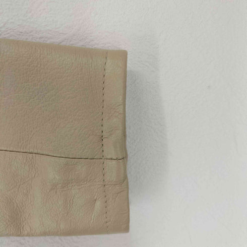 SPB pig leather エポレット付き ノーカラーレザージャケット レディース import:M