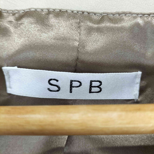 SPB pig leather エポレット付き ノーカラーレザージャケット レディース import:M
