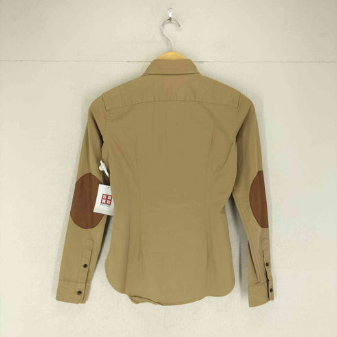 ラルフローレン RALPH LAUREN レザーエルボーパッチ L/Sシャツ レディース JPN:2