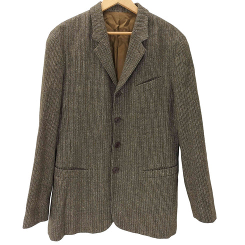 ジャンポールゴルチエオム Jean Paul GAULTIER HOMME 90-00S シルク混 ツイード ストライプ 4B テーラード ジャケット メンズ EUR:50