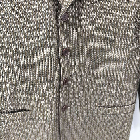 ジャンポールゴルチエオム Jean Paul GAULTIER HOMME 90-00S シルク混 ツイード ストライプ 4B テーラード ジャケット メンズ EUR:50