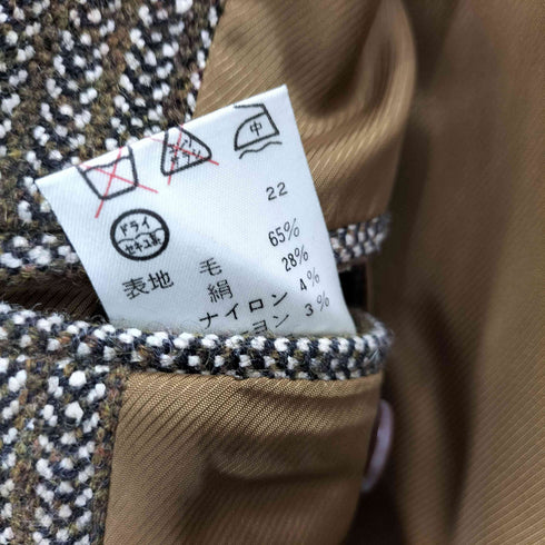 ジャンポールゴルチエオム Jean Paul GAULTIER HOMME 90-00S シルク混 ツイード ストライプ 4B テーラード ジャケット メンズ EUR:50