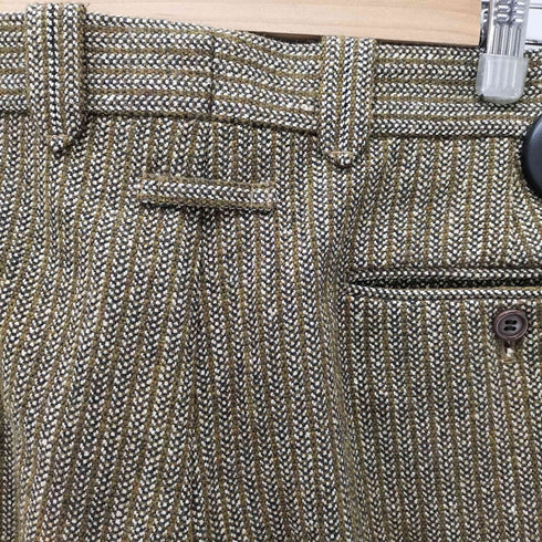 ジャンポールゴルチエオム Jean Paul GAULTIER HOMME 90-00S シルク混 ツイード ストライプ ワイド スラックス パンツ メンズ 48