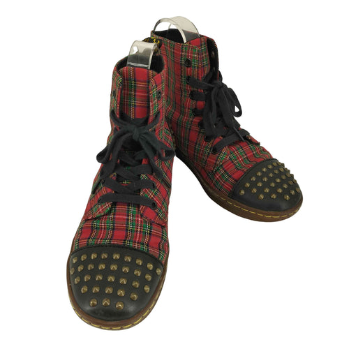 ドクターマーチン Dr.Martens チェック柄 スタッズ ハイカットブーツ レディース EUR:39
