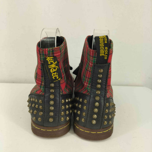 ドクターマーチン Dr.Martens チェック柄 スタッズ ハイカットブーツ レディース EUR:39