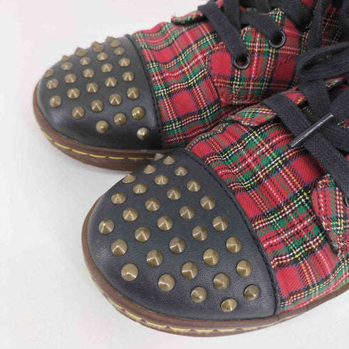ドクターマーチン Dr.Martens チェック柄 スタッズ ハイカットブーツ レディース EUR:39