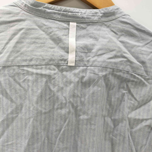 エムエイチエル MHL. 17SS マチあり バンドカラー ストライプ シャツ メンズ import:M