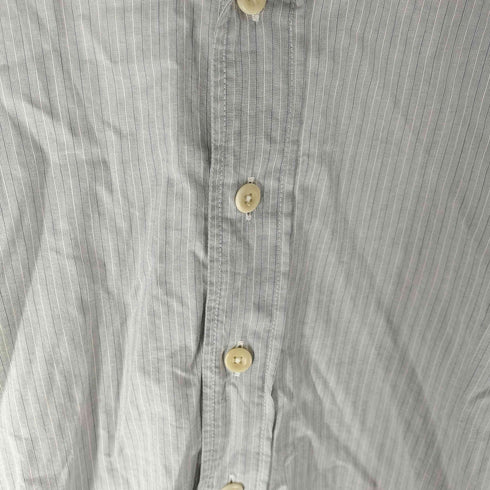 エムエイチエル MHL. 17SS マチあり バンドカラー ストライプ シャツ メンズ import:M