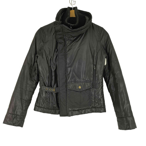 ディーゼル DIESEL ニットドッキングナイロンライダースジャケット レディース import:XS