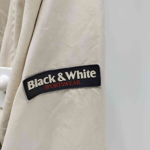 ブラックアンドホワイト BLACK&WHITE コットン ポリ ナイロン パッカブルフード マルチポケット マウンテン パーカー ジャケット メンズ import:M