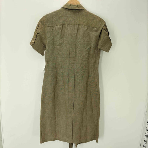 マックスマーラ MAX MARA 白タグ リネンカシュクールワンピース レディース