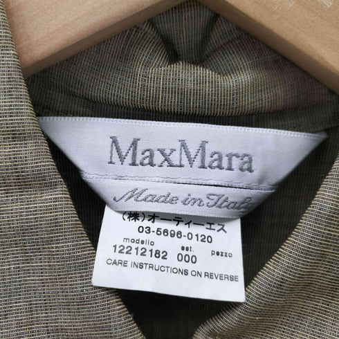 マックスマーラ MAX MARA 白タグ リネンカシュクールワンピース レディース