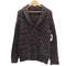 イタリア製 ウッドデザインボタン メランジ アルパカ混 ショールカラー ニット カーディガン メンズ EUR:50